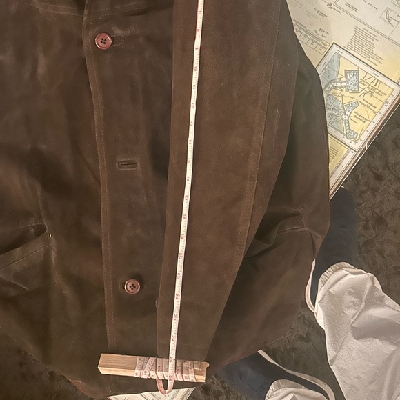 Vintage mid-90’s Florentine suede car coat in chocolate. - Picture 7 of 11